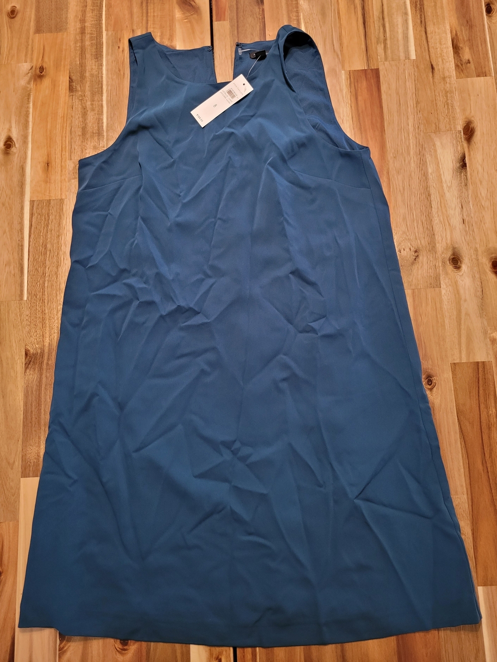 Ann Taylor Sleeveless Shift Dress in Teal Blue